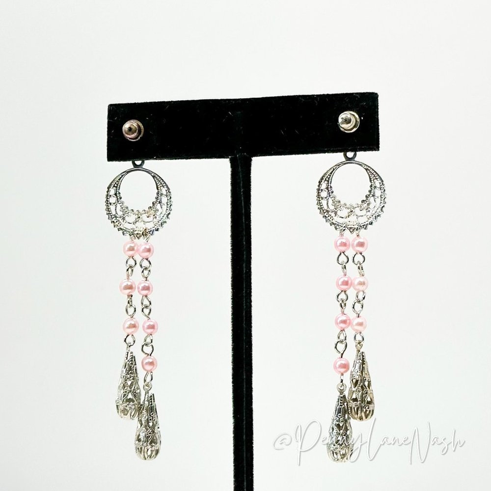 Vintage Dreamcatcher Beads Drop Earrings - Picture 5 of 6